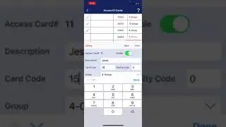 How to add, modify and delete access card users in the GEM-ACM system using the NAPCO Gemini app