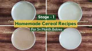 1st Stage Baby Cereal Recipes | Homemade Babyfood Cereals 