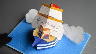 pop-up card__sailing boat
