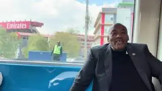 in just 3-minute you will arrive at the stadium 🚆🏉🇿🇦 Minister Gayton Mckenzie onboard the  Train