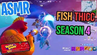 ASMR Gaming 😴 Fortnite Fish Thicc Season 4! Relaxing Gum Chewing 🎮🎧 Controller Sounds + Whispers 💤