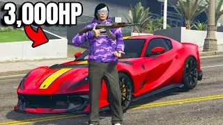 Using a 3000HP Car To Lose Cops In GTA 5 RP