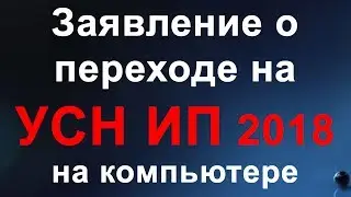 Переход на УСН для ИП 2018. Как заполнить заявление о переходе на УСН при регистрации ИП