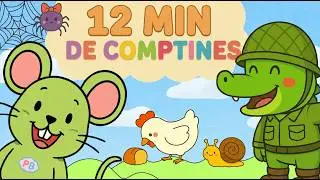 12 min des Meilleures Comptines Enfant & Bébé 🎵 – Compilation Petits Bidoum