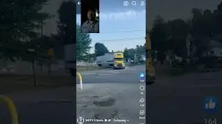 Have you seen this!? Semi Truck runs from cops #subscribe #shorts #cops #crash #trucking
