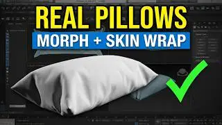 How to use Morpher and Skin Wrap modifier for making a pillow