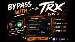 TiRex Web Bypasser 2026 ┃ Free To Use ┃Working Bypass for Workink and linkvertise!