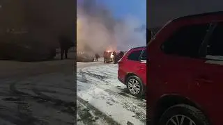 На ХТЗ загорелась машина
