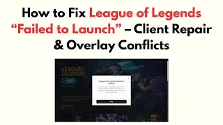 How to Fix League of Legends “Failed to Launch” – Client Repair & Overlay Conflicts
