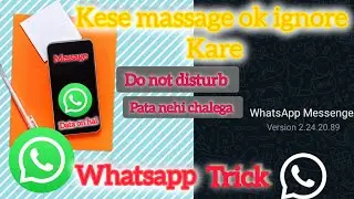Whatsapp double tick hide kaise kare | Whatsapp do not disturb mode android