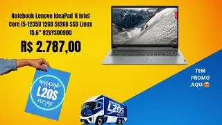 Notebook Lenovo IdeaPad 1i Intel Core i5-1235U 12GB 512GB SSD Linux 15.6