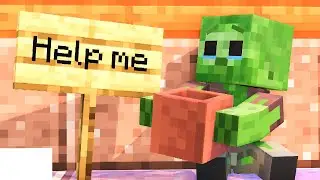Little Zombie Must Be HELPED! (Minecraft Animation)