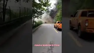 Massive landslide in china #landslide