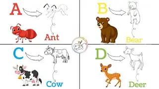 ABCD in English alphabet song Read and write the alphabet with animals |  Learn English from A to Z