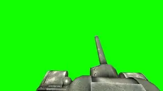 T-34/76 tank inside view green screen (v2)