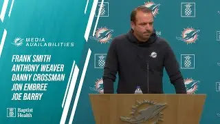 Smith, Weaver, Crossman, Embree, and J. Barry met with the media l Miami Dolphins