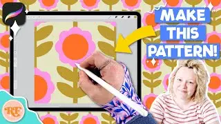 Procreate Pattern Tutorial Easy Mid Century Geo Floral Pattern