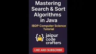 Search & Sort Algorithms in Java | IBDP Computer Science Tutorial
