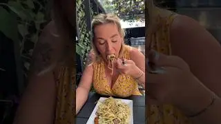 The PECORINO ROMANO CHEESE WHEEL PASTA CHICKEN CUTLET from Rocco’s in Rockaway Beach! 