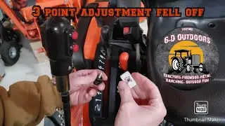 Kubota B2301: The 3 point  adjustment screw fell off.