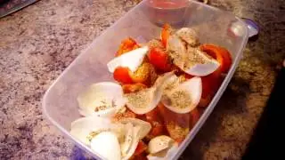 Куриные шашлыки с овощами