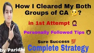 How I Cleared Both Groups Of CA Inter In 1st Attempt 🤔? | Personally Followed Tips 💁‍♀️|CA Learners