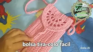 bolsa tira colo em crochê canhoto