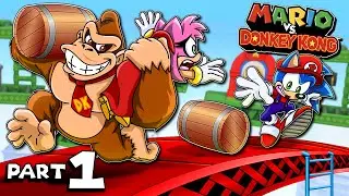 Sonic VS Donkey Kong! - Sonic & Amy Squad LIVE!!