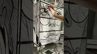 Перекрасить мебель в белый и разрисовать 