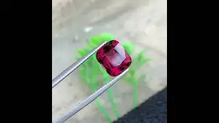 Buy 4.95 Carats Stunning Pinkish Red Garnet Gemstone in Cushion cut