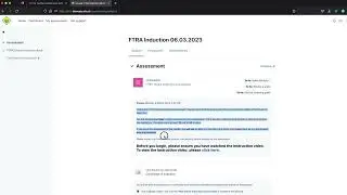 FTRA Online Induction Portal Instructions and User Information