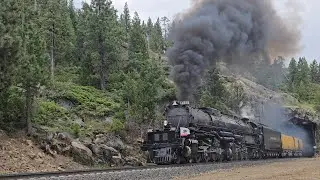 Big Boy 4014, Over Donner Pass (Hits Tree) Roseville, California to Sparks, Nevada (Day 9)