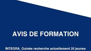Avis de formation