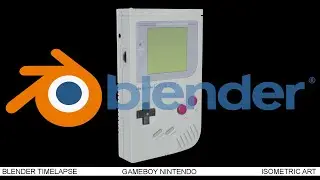 Timelapse Blender Gameboy Nintendo  - Modélisation 3D - Isometric Art