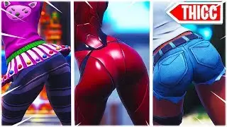 FORTNITE BIG WIGGLING BUTTS! CONGA DANCE EMOTE SHOWCASED WITH LYNX, CALAMITY, ZOEY AND MANY MORE 😍❤️