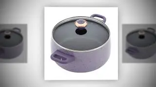 Paula Deen Signature Porcelain Nonstick 15-Piece Cookware Set, Lavender Speckle