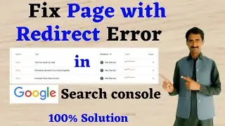 How to Fix Page with Redirect Error in Google Search Console | fix page with redirect in blogger