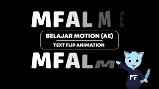 Belajar Motion After Effects - Text Flip Animation Effect Tutorial
