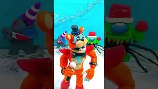 Глэмрок Фредди 🐻 анимация из пластилина fnaf 9 security breach #shorts