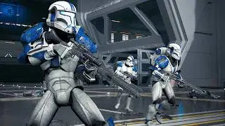501st Legion Clone Troopers vs Separatist Droid Army - STAR WARS JEDI SURVIVOR NPC Wars