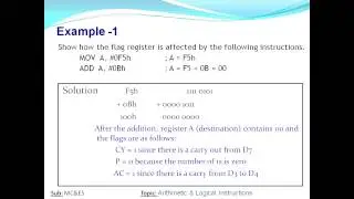 arithmetic and logic instructions in 8051