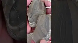 Slabbing Banded Chert