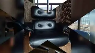 Tapizado de Eames Lounge (670) y Ottoman en cuero natural