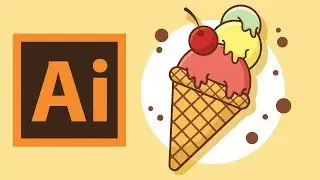 Ice Cream - Flat Design Illustrator Creation Process