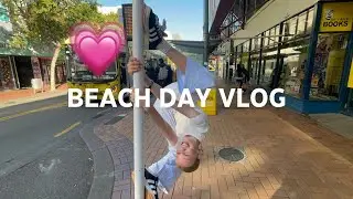 BEACH DAY VLOG: beach☀️, McDonald’s🍔, and sleepover 🛌!!! 𓆉°❀⋆.ೃ࿔*:･