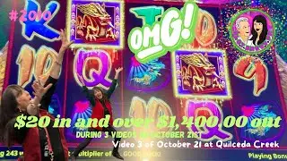 🩷💰TURNED $20 into OVER $1,400.00 on #triplefortunedragonrising on Monday, #vegasslots #viralvideo