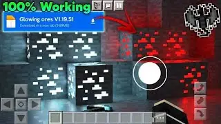 [ 100% - Working ] Glowing ores Texture pack for Minecraft Pe 1.19.51+/1.20