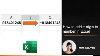 How to add  + before a phone number in Excel | How to add plus sign to phone number #msexcel