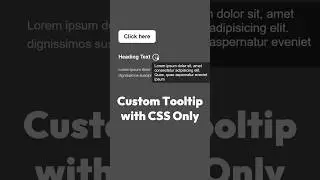 Custom Tooltip Design Using CSS Only | 