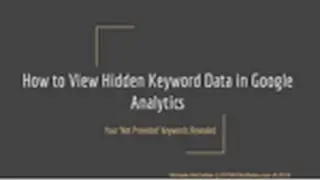 How to View Hidden Keyword Data in Google Analytics (DIY SEO)